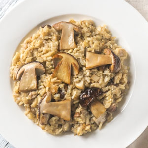 Risotto salsiccia e funghi porcini